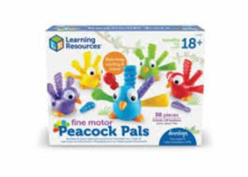 Pedro the Mine Motor Peacock - Build essential fine motor skills with Pedro the Fine Motor Peacock Boost hand strength, coordination, and more with Pedro’s. pinchable, pullable feathers. Sized just right for little hands, each feather comes with a unique texture to explore. Learn early colour matching, number recognition, and textures for four-in-one learning fun. Ages 18 months and up.