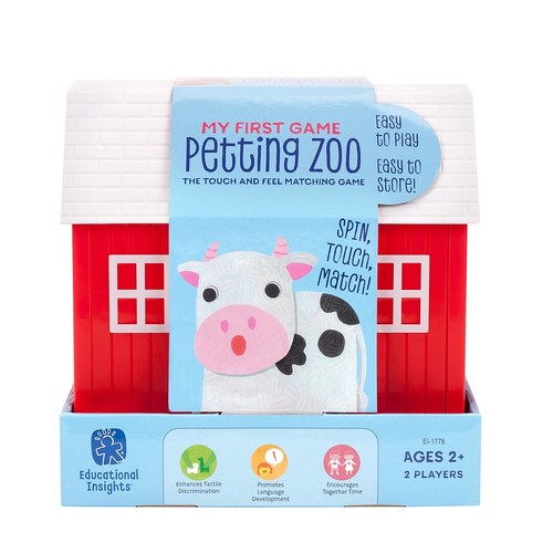 My First Game Petting Zoo - Game promotes early skills such as turn taking and following instructions Encourages listening skills and sequential learning; first, then, next Includes three ways to play to extend their learning Barn measures 19cm L Early years texture matching game suitable for 2+