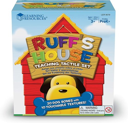 Ruff’s House Teaching Tactile Set - Early exploration activity set. Develops a variety of early skills. Encourages tactile awareness. Includes ten different textures. Includes Activity Guide.