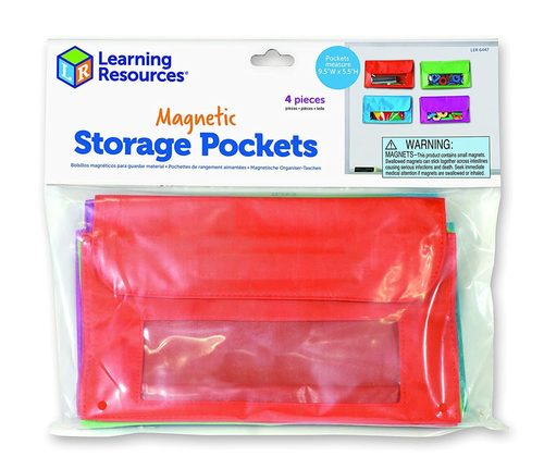 Magnetic Storage Pockets - تعزيز مهارات الضرب. مثالي لمشاركة الفصل بأكمله يتضمن أربعة ألواح للكتابة والمسح. يتضمن ١٠٠ عداد مغناطيسي أرجواني وبرتقالي على الوجهين تغليف ودليل متعدد اللغات.