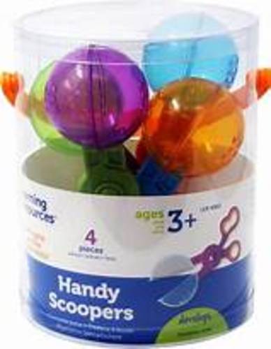 Handy Scoopers - Develops fine motor skills Ideal for sand and water play Helps children practice scissor actions Ideal for small hands Set of 4.