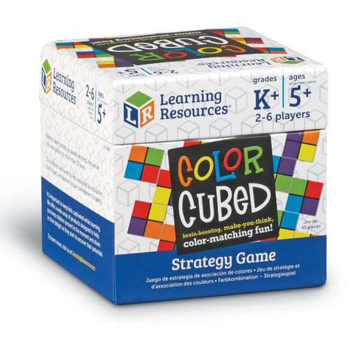 Color Cubed - Visual skills-scanning, discrimination, and focus are used to recognize color patterns and match as many colors as you can on your turn with one card Great family game! Simple enough for 5-year-olds, while fun for adults too. SKILL DEVELOPMENT: Strategic and Critical Thinking Skills. For 2-6 players Ages 5+