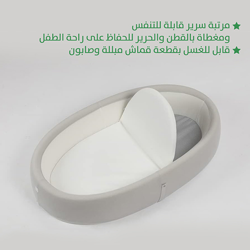 Portable newborn bed with cover