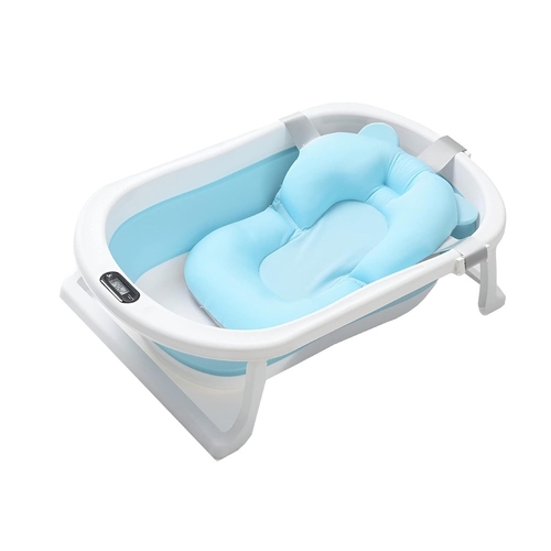 Folding swimming pool 2 - Folding swimming pool 2 
 Available in blue, green and red.. - A thermometer on the edge of the tub, to monitor the water temperature when bathing your child, - Anti-slip bath pillow with three-sided fastening buckle - Designed for children aged 0-2 years, foldable and portable - Sizes: length x width x height = 74 * 46 * 20 cm 
 Price: 12 Kuwaiti dinars