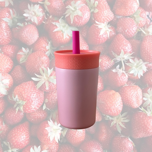 Pink Straw cup