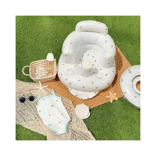 The beach chair is inflatable