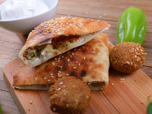 Oven Labneh With Falafel Pie