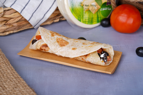 Chapati With Feta Tomato And Olive - Chapati stuffed with feta cheese tomato and olive