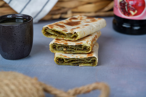 Zaatar With Pomegranate Molasses Saj Pie