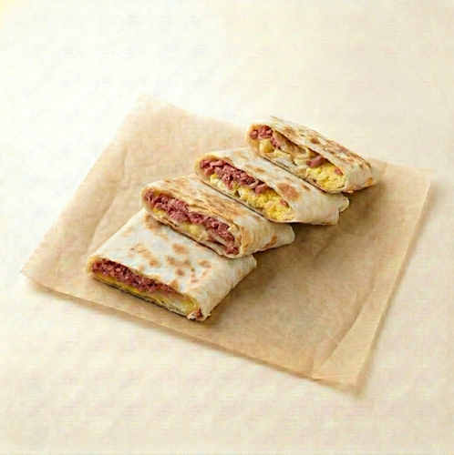 Saj Eggs with Mortadella