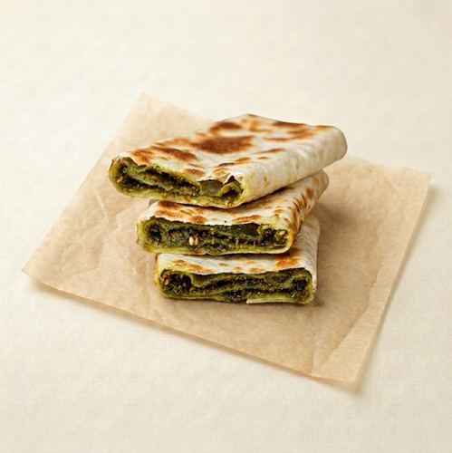 Saj Zaatar with Pomegranate Molasses