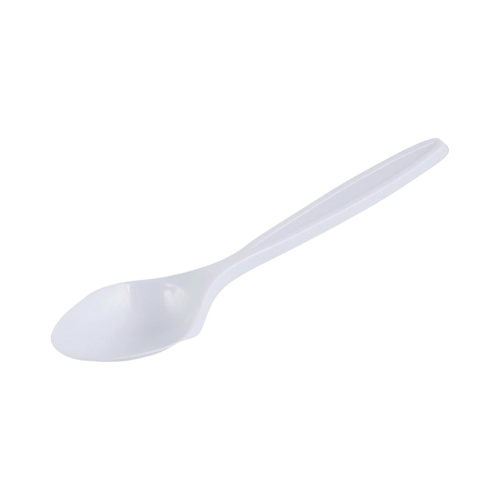 white plastic spoon