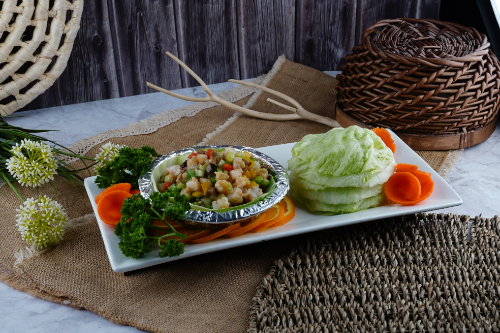 French Mince Shrimps with Lettuce