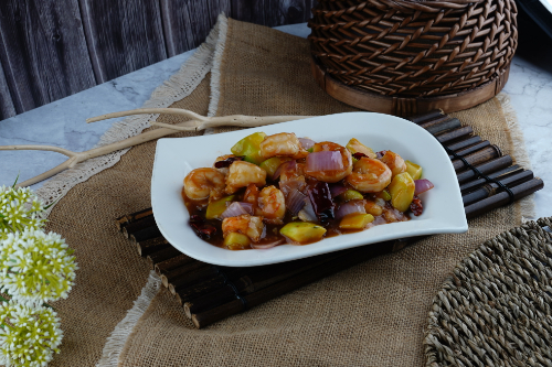 Shrimps with DryChili & Garlic