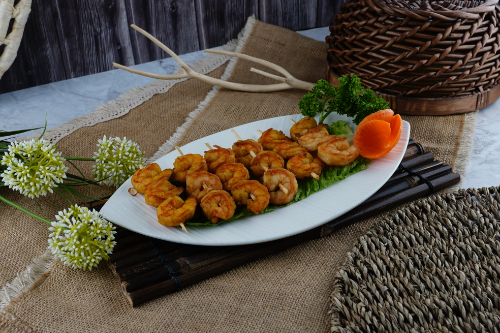 Grilled Shrimps with Stick