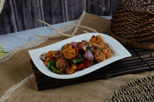 Shrimps with Black Pepper