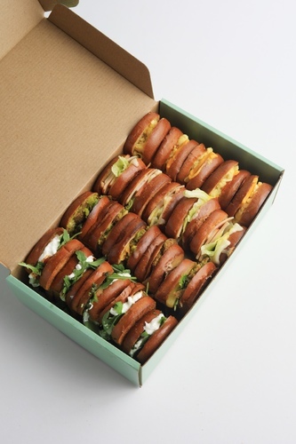 Mini Brioche Box - 20 pcs - A selection of 20 mini brioche sandwiches of your choice—perfect for sharing