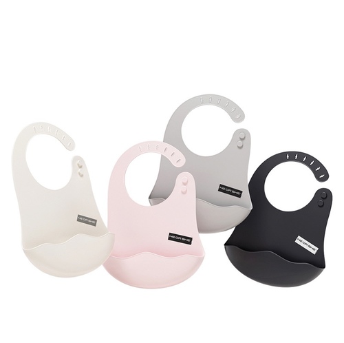 I'm Bibs - 100% safe food grade silicone material BPA free and FDA certified 25mm soft side band, can evenly distribute but the weight  Bib is less than 100g, does not cause any pressure to the baby's neckSimplest color scheme so that babies are not attracted by bright colors and are more focusedThe Wide Pockets can hold food, will not overflow and stay openAdjustable in SizeMatte Texture, closer to the skinEnvironmentally friendly and resizableEasy to CleanThe maximum heat resistance is 200℃/392℉Microwave, Top rack dishwasher, UV and Steam Sterilization safe