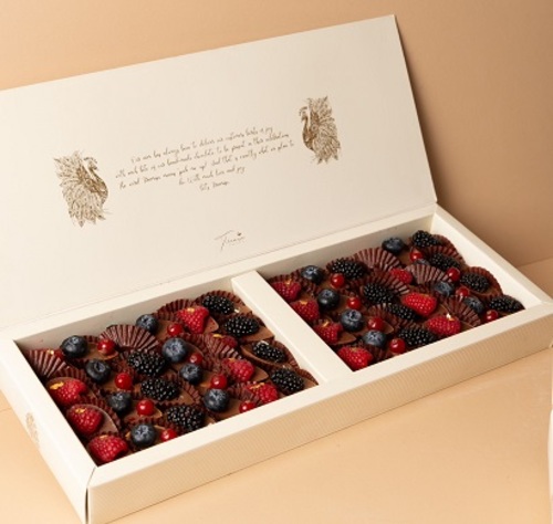 New Peacock Box Chocolate Fruits