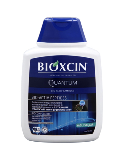 Products.Q8 co. - Bioxcin Quantum BIO Active PEPTIDES Shampoo - OILY HAIR - 300ML - It helps prevent hair loss in
continuous and regular use, refreshes hair and gives resistance, fullness and
shine.
-
A healthy shampoo against hair loss