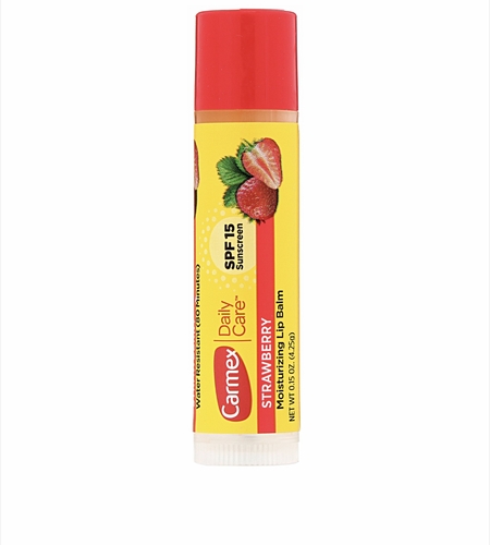 Products.Q8 co. - Carmex lip balm, strawberry , spf 15 - Moisturizes, cures and protectsHelps relieve and treat lip sores and chapped lips Contains camphor which acts as an external analgesic


‎