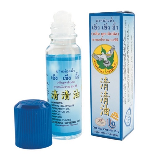 Products.Q8 co. - Cheng cheng oil roll on 23 ml - Cheng Cheng Oil is used inhaling for relief of dizziness and nasal congestion.
Rub over for relief of musculare pain and for insect bites.



• Head Ache : apply on each side of head at the end of eyebrow, near nose, back par of scull inhaling
• Nasal Congestion: apply on throat, chest and xiphistemum inhaling
• Muscular Pain leg ache, knee ache, shoulder ache, back, waist ache, cramps, beriberi
• Insect Bite: apply on the pain area