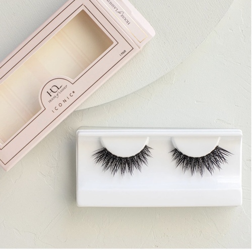 Products.Q8 co. - House Of Lashes Iconic - Daring, bold, and unforgettable! Our best selling lash is double layered and combines a v-formation effect with a criss cross pattern, making your eyes bold and timeless. 
 *Lashes can be reused 15+ times with proper care.