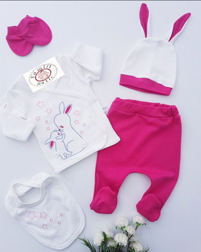 Products.Q8 co. - T-0017/ baby girl set - 0 - 3 Months 
100% cotton raw from Turkey