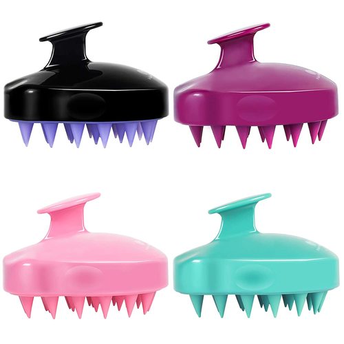 Products.Q8 co. - 2-Pack Hair Scalp Massager Shampoo Brush with Soft Silicone - Manual operation. Waterproof, no battery required. Perfect for various hairstyles from thick to thin, short or long, and no matter wet or dry, even to groom hair of your pets Taking shower with this soft shampoo brush makes your hair and scalp cleaner than before. A soft and high-quality hair brush provides you an enjoyable washing experience. Package Includes: 2-Pack Hair Scalp Brush Massaging your scalp in the shower to ease itchiness and promote blood circulation. Getting a relaxing massage at home and every time you wash your hair Ergonomic design perfectly fits in your palm and is easy to hold. Lightweight and stores easily Excellent scalp massager is suitable for who has long and manicured nails, you won't damage your manicure during washing hair anymore