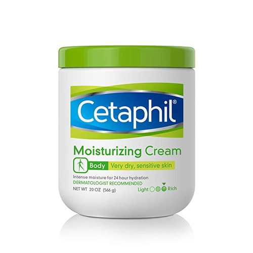 Products.Q8 co. - Cetaphil Moisturizing Cream Hydrating Moisturizer For Dry To Very Dry, Sensitive Skin-566 g - CETAPHIL BODY MOISTURIZING CREAM: Clinically proven to provide immediate and lasting 24 hour relief from dry to very dry skin COMPLETELY RESTORES THE SKIN BARRIER IN 1 WEEK: Binds water to the skin, preventing moisture loss to hydrate and protect skin from dryness MADE FOR THE ENTIRE BODY: Non-greasy, fragrance free and paraben free formula won't clog pores AMERICA's 1st BEST SELLING MOISTURIZING CREAM: Extra strength moisturizing cream for dry to very dry skin; excellent for hands, feet, elbows and knees DESIGNED FOR SENSITIVE SKIN: All Cetaphil products are effective yet non-irritating From the 1st dermatologist recommended facial skincare brand