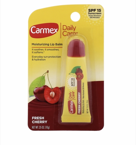 Carmex lip balm, fresh cherry, spf 15