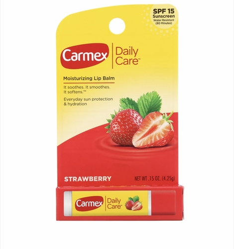 Carmex lip balm, strawberry , spf 15