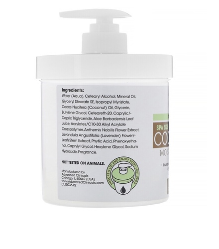 Advanced Clinicals, Coconut Oil Moisturizing Cream, (454 g)