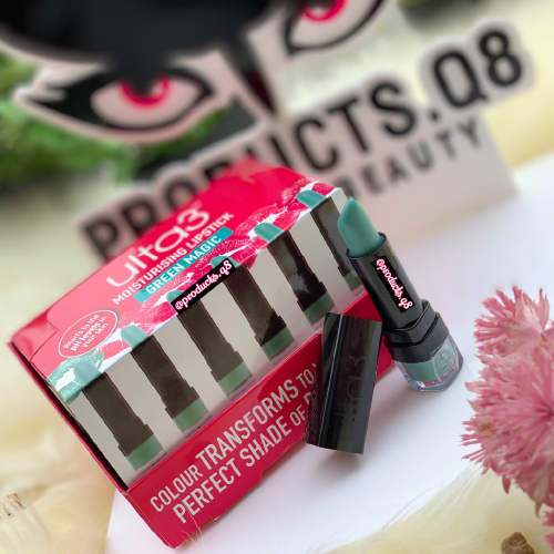 Products.Q8 co. - Ulta3 Moisturising Lipstick Green Magic - The smooth lipstick texture offers an extra soft application and leaves an extra glossy shine on your lips