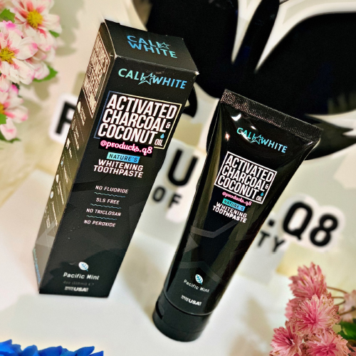 Products.Q8 co. - Call white  - ORAL DETOX FOR A HAPPIER, HEALTHIER MOUTH - Bad Breath • Our Pacific Mint flavour cures bad breath and will leave your mouth feeling fresh Naturally flavoured with Xylitol and Peppermint Oil. Keep your sink clean with no need to use the messy powder version of charcoal.