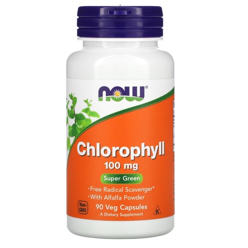 Products.Q8 co. - Now CHLOROPHYLL, 100mg, 90 veg Capsules - Chlorophyll is a green pigment naturally produced by plants and algae and gives them their characteristic green color. Chlorophyll is critical for photosynthesis, the process by which sunlight is converted into chemical energy. Chlorophyll can function as a free radical neutralizer, may help to support the body's detoxification processes and has been traditionally used as an internal deodorizer. This water-soluble extract is in the form of sodium copper chlorophyllin.