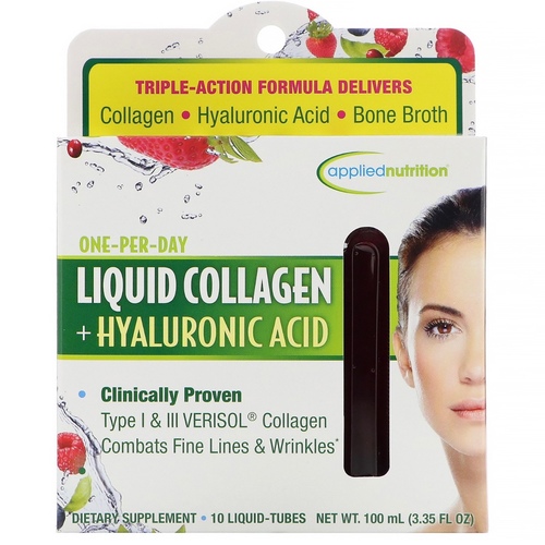 Products.Q8 co. - Liquid Collagen + Hyaluronic Acid 10ml/10 ampoules - It is able to smooth skin, moisturize, restore and restore the full look to it.