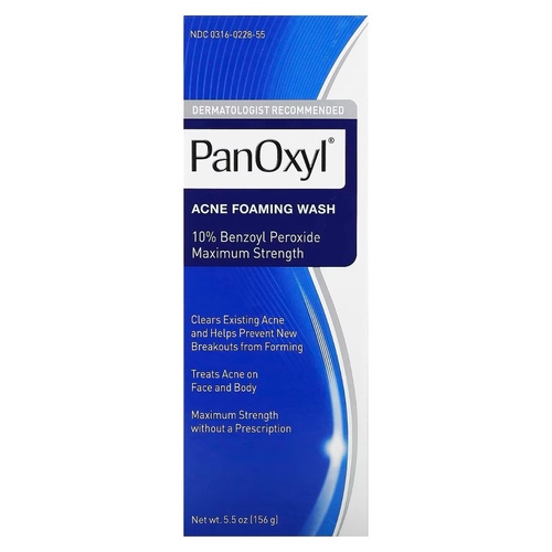PANOXYL ACNE FOAMING WASH BENZOYL PEROXIDE 10% MAXIMUM STRENGTH