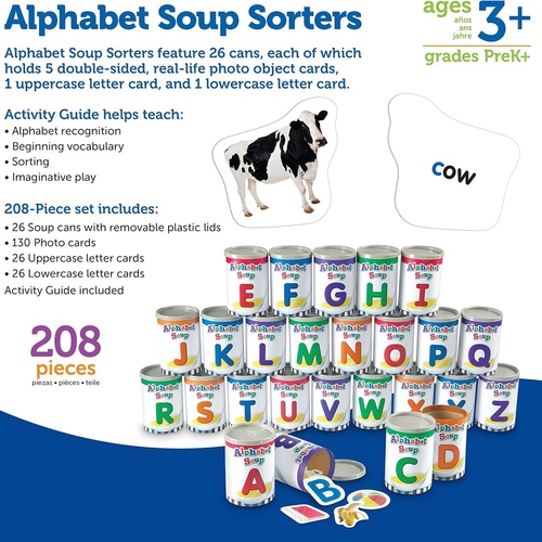Alphabet Soup Sorters-208 pieces