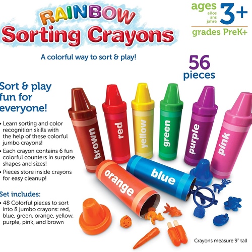 Rainbow Sorting Crayons-56 pieces