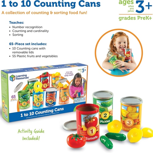 1 to 10 Counting Cans- 55 pieces