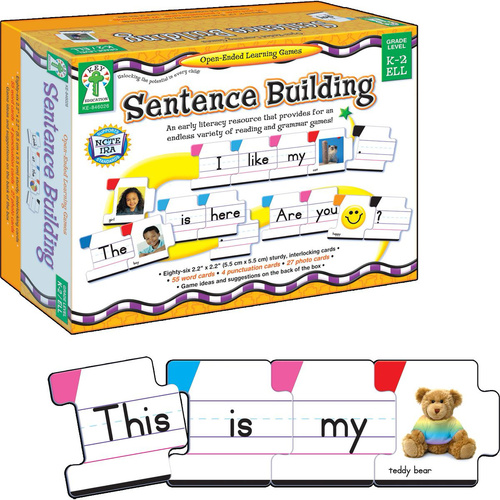 Key Education Sentence Building Game, Phonics Puzzles for Kids Ages 6-8, Learn to Read Parts of Spee