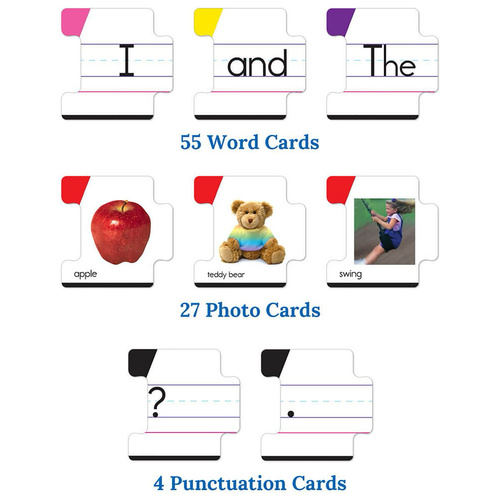 Key Education Sentence Building Game, Phonics Puzzles for Kids Ages 6-8, Learn to Read Parts of Spee