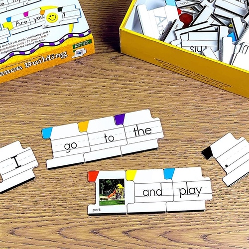 Key Education Sentence Building Game, Phonics Puzzles for Kids Ages 6-8, Learn to Read Parts of Spee