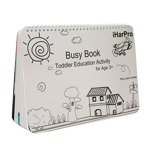 Busy Book,Toddler - PreK- Kg Busy Book - 12 Page Preschool Learning Activity Book | Toddler Preschoo