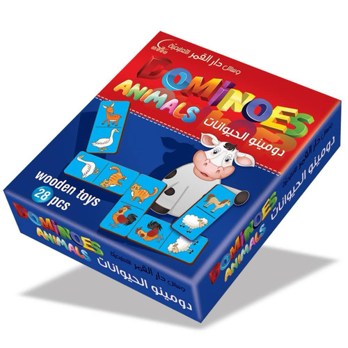 Dominoes Animals - Wooden Domino Games 😍


How to play:
The game consists of 28 wooden pieces. Each piece has two different pictures. The child should match and line up similar pictures next to each other, starting from the first piece until the last one. The goal is to finish with the same picture they started with (for example, if they start with a cow, the last piece placed should also have a cow).


Suitable for ages 3 years and above 👶🏻