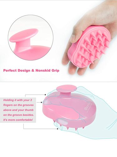 2-Pack Hair Scalp Massager Shampoo Brush with Soft Silicone