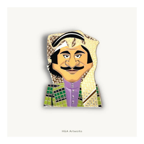 بساط الفقر - “A character from the rug of Poverty... the most famous Kuwaiti musical comedy operetta released in 1979, in the days of the good old days... in which the giant of Kuwaiti art participated with many great artists. Size:

9cm x 6.6cm