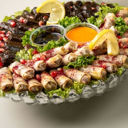 صينية كريستال مكس ورق عنب 