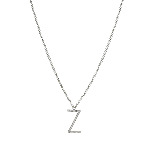 Letter Z necklace - silver
  925 necklace with cubic zircon letter Z